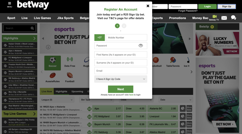 How To Bet On Betway Soccer