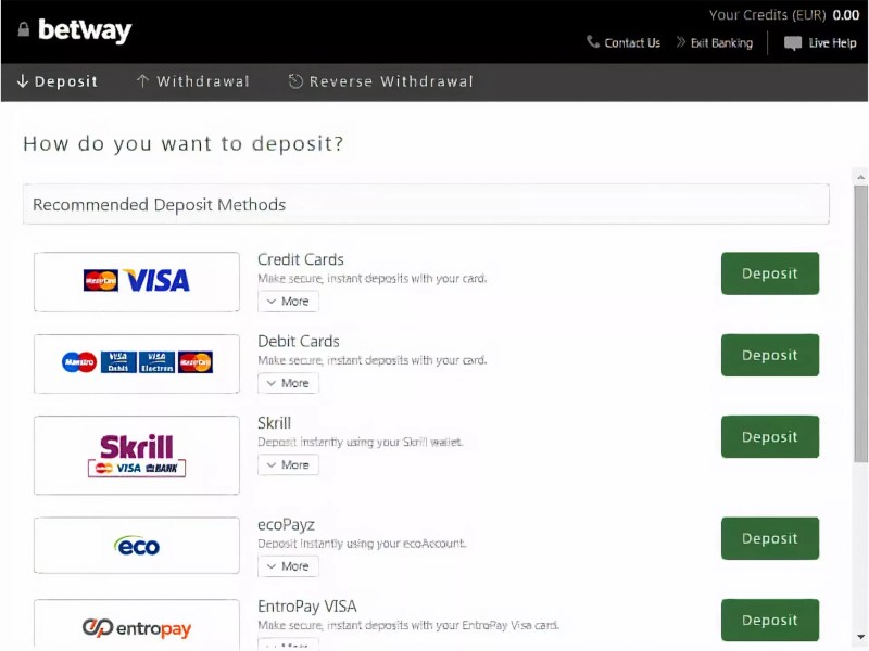 How To Deposit Money In Betway From India