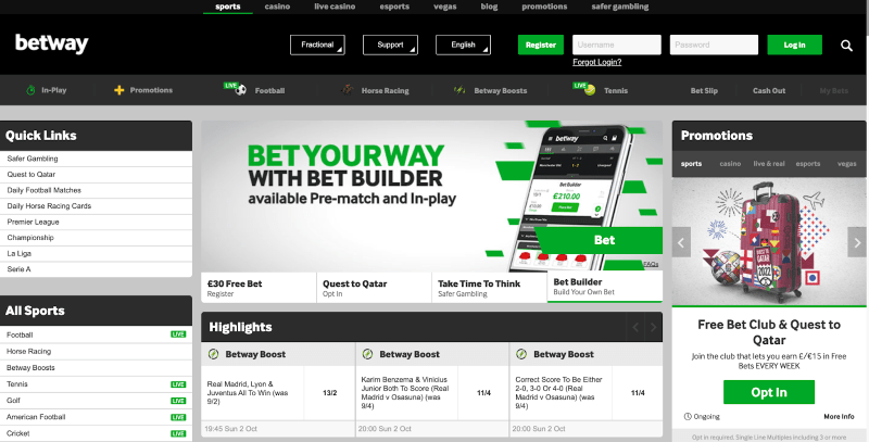 How To Get Betway Booking Code