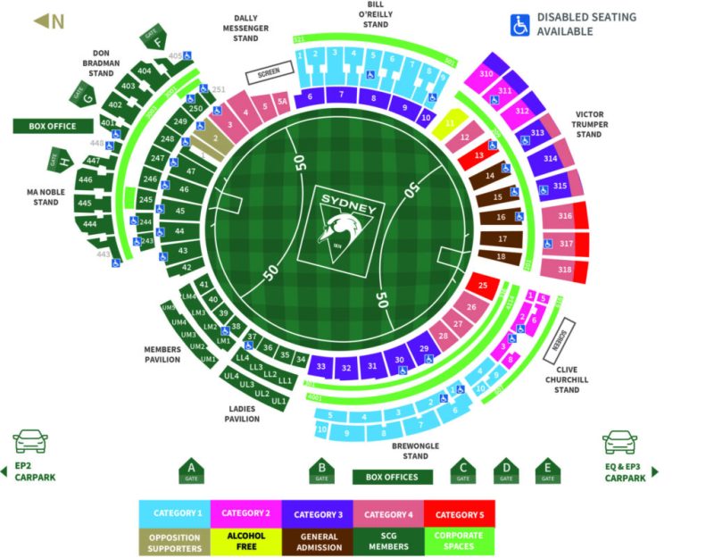 Cricket Stadium Map