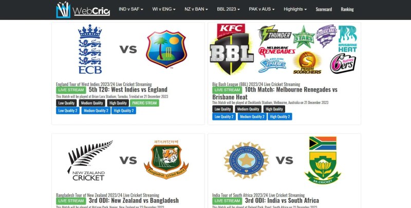 Live Cricket Streaming Cric